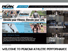 Tablet Screenshot of peak360fitness.com